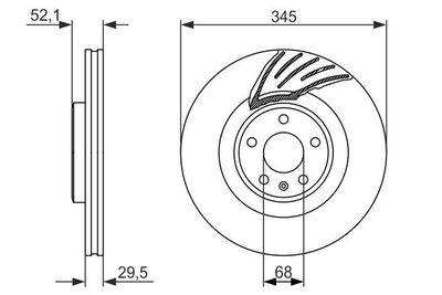 Диск тормозной BOSCH 0986479590