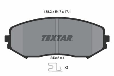 Колодки тормозные передние TEXTAR 2434601