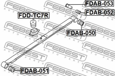 Сайлентблок рессоры задней FEBEST FDAB050