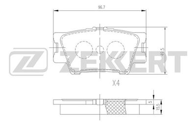 Колодки тормозные дисковые задние PILENGA FDP3319