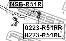 Втулка стабилизатора заднего FEBEST NSBR51R