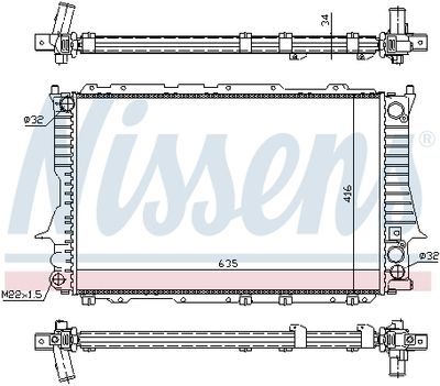 Радиатор системы охлаждения NISSENS 60459