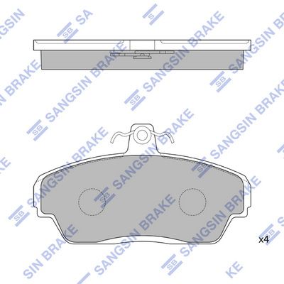 Колодки тормозные дисковые SANGSIN SP1200