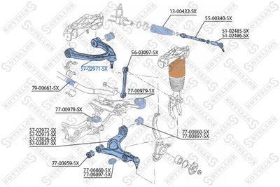 Рычаг верхний STELLOX 5702971SX