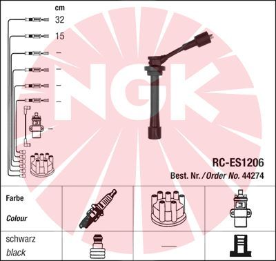 Комплект проводов высоковольтных NGK 44274