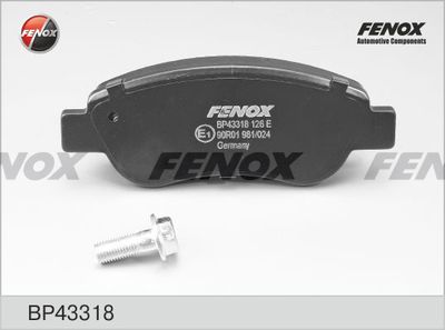 Колодки тормозные дисковые передние FENOX BP43318