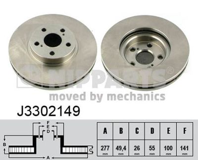Диск тормозной NIPPARTS J3302149