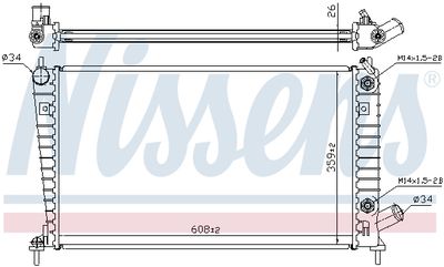 Радиатор охлаждения NISSENS 68001A