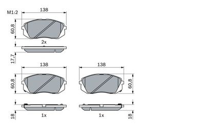 Колодки тормозные дисковые BOSCH 0986494559