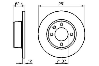 Диск тормозной BOSCH 0986478879