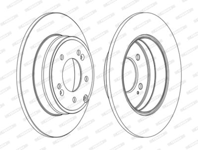Диск тормозной задний FERODO DDF1787C