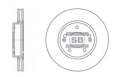 Диск тормозной передний SANGSIN SD1036