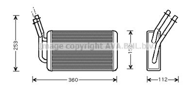 Радиатор отопителя AVA FD6316