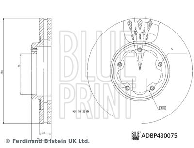 Диск тормозной Blue Print ADBP430075