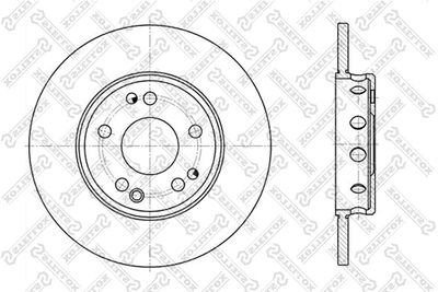 Диск тормозной передний STELLOX 60203606SX