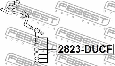 Тяга стабилизатора переднего FEBEST 2823DUCF
