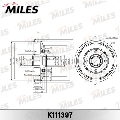 Барабан тормозной Miles K111397
