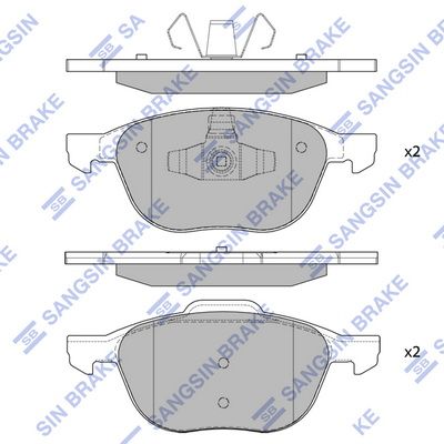 Колодки тормозные передние SANGSIN SP1260
