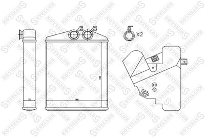 Радиатор отопителя STELLOX 1035122SX