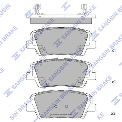 Колодки тормозные дисковые SANGSIN SP1706