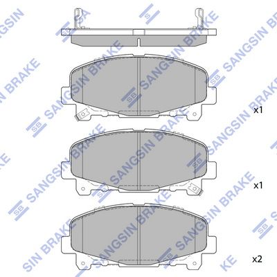 Колодки тормозные дисковые SANGSIN SP1606