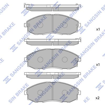 Колодки тормозные дисковые SANGSIN SP1099