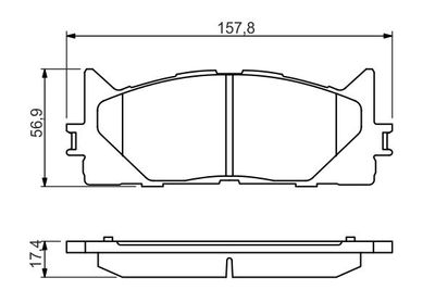 Колодки тормозные дисковые передние BOSCH 0986494430