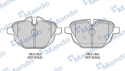 Колодки тормозные задние Mando MBF015266