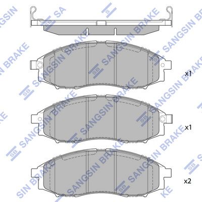 Колодки тормозные передние SANGSIN SP2078