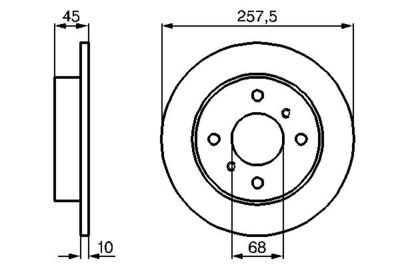 Диск тормозной задний BOSCH 0986478564