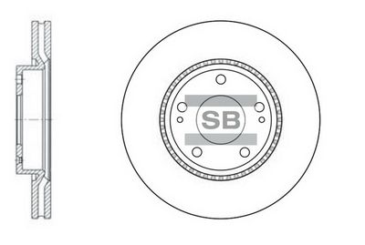 Диск тормозной передний SANGSIN SD1051