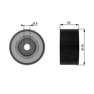 Ролик ремня приводного GATES T36048