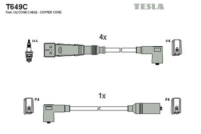 Провода зажигания TESLA T649C