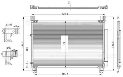Радиатор кондиционера LUZAR LRAC1919