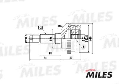 ШРУС наружный Miles GA20215