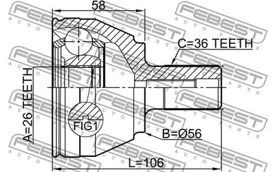 ШРУС наружный FEBEST 2110CB4TD