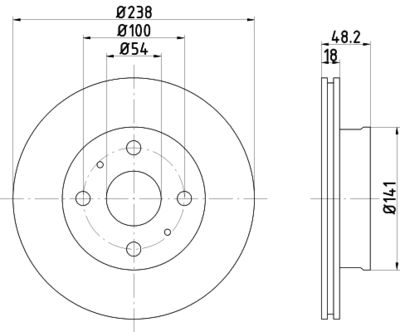 Диск тормозной передний Nisshinbo ND1053K