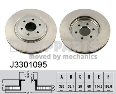 Диск тормозной NIPPARTS J3301095