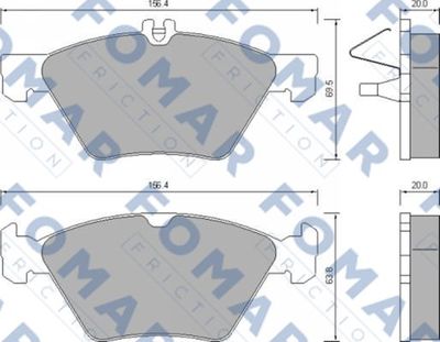 Колодки тормозные дисковые передние FOMAR FRICTION FO639081