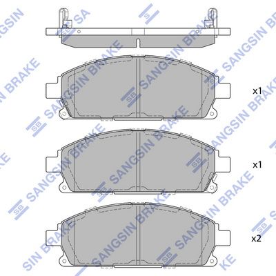 Колодки тормозные передние SANGSIN SP1365