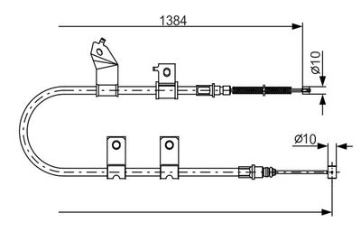 Трос стояночного тормоза BOSCH 1987482082