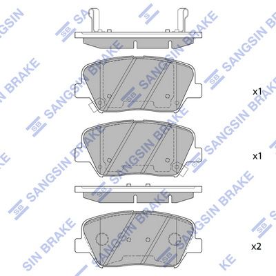 Колодки тормозные дисковые SANGSIN SP1424