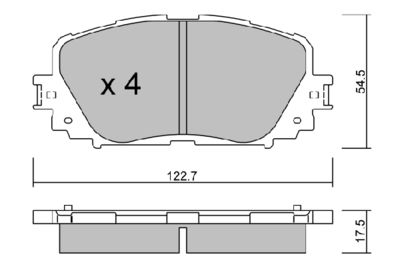 Колодки тормозные дисковые передние PMC PKF014