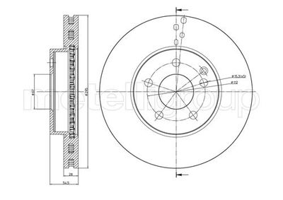 Диск тормозной METELLI 230600C