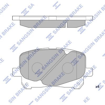 Колодки тормозные передние SANGSIN SP1591