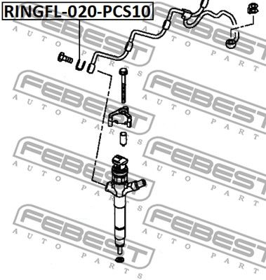 Кольцо уплотнительное FEBEST RINGFL020PCS10