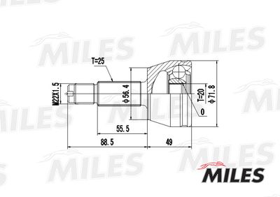 ШРУС наружный Miles GA20104