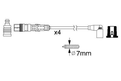 Комплект проводов высоковольтных BOSCH 0986356346