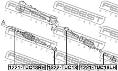 Наконечник рулевой левый FEBEST 1221TUC18LH