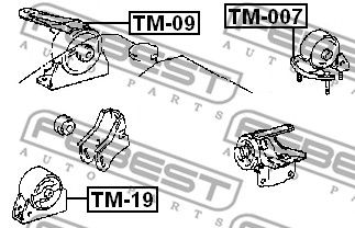 Опора двигателя TATSUMI TEG1208